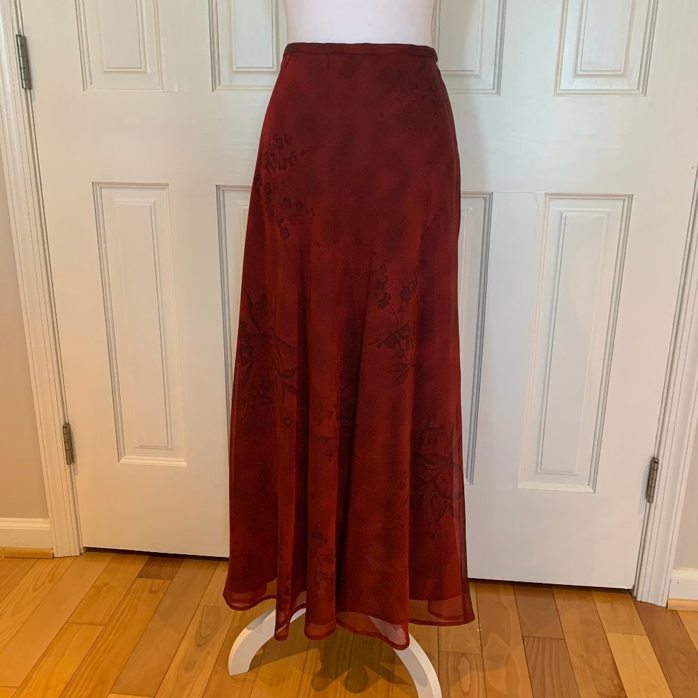 NWOT Vintage Long Red Skirt Freeport/LL Bean